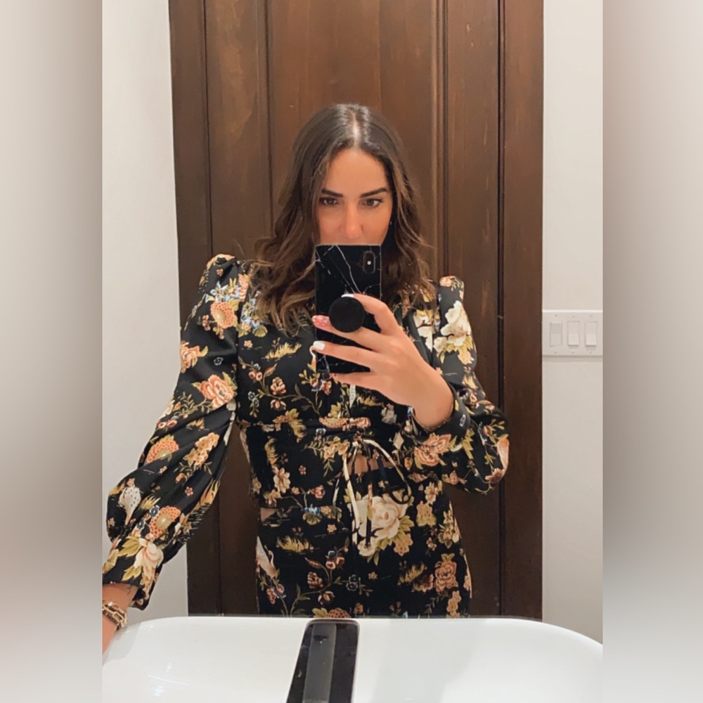 Zara flower blouse